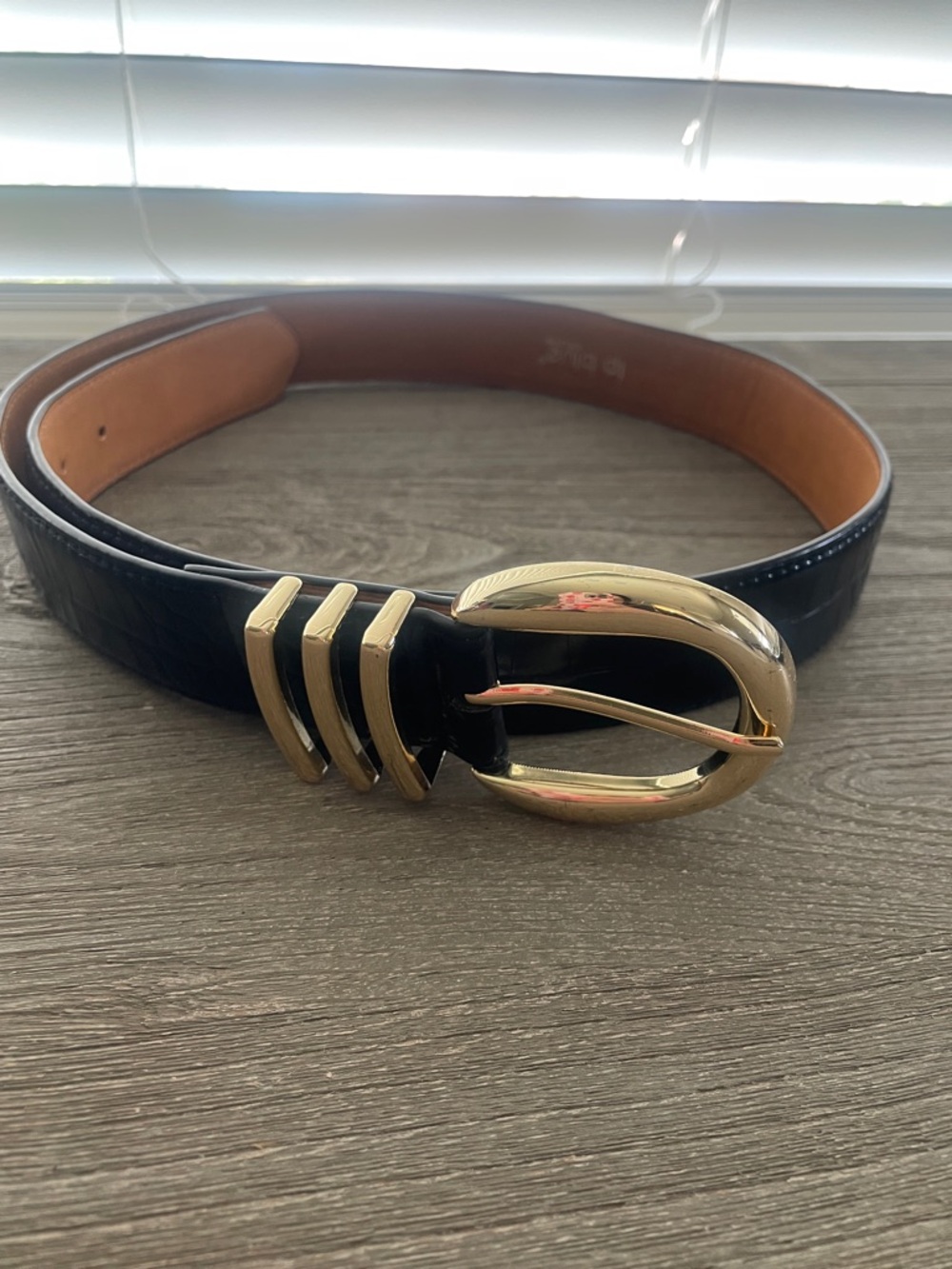 LP Blue Black Belt with Gold Buckle